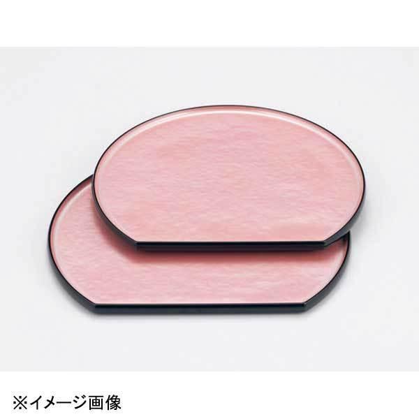 若泉漆器 半月タイコ隅丸盆 10枚セット ピンク雲流渕黒 尺2寸 和食 半月盆 フレンチ イタリアン 割烹 料亭 業務用 お盆拍卖