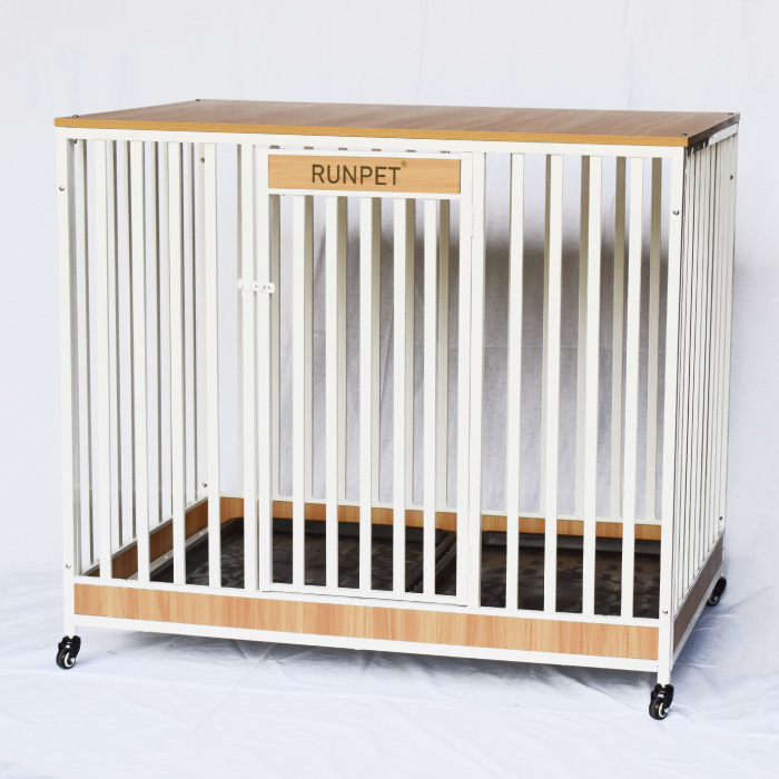 【訳あり品】 ドッグケージ 犬小屋 ウッドルーフタイプ ホワイト 大型拍卖