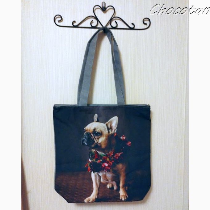 【送料無料】フレンチブルドッグ A 内布 ポケット付き トートバッグ【新品】拍卖