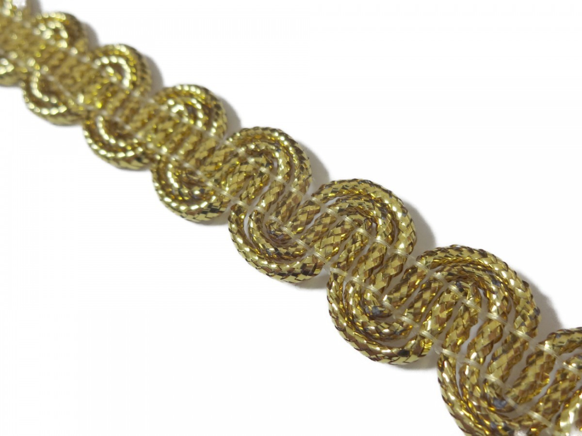 キラリ手芸部 No.290ブレード 手芸用_金色(ゴールド)幅1.2cm×長さ3m拍卖