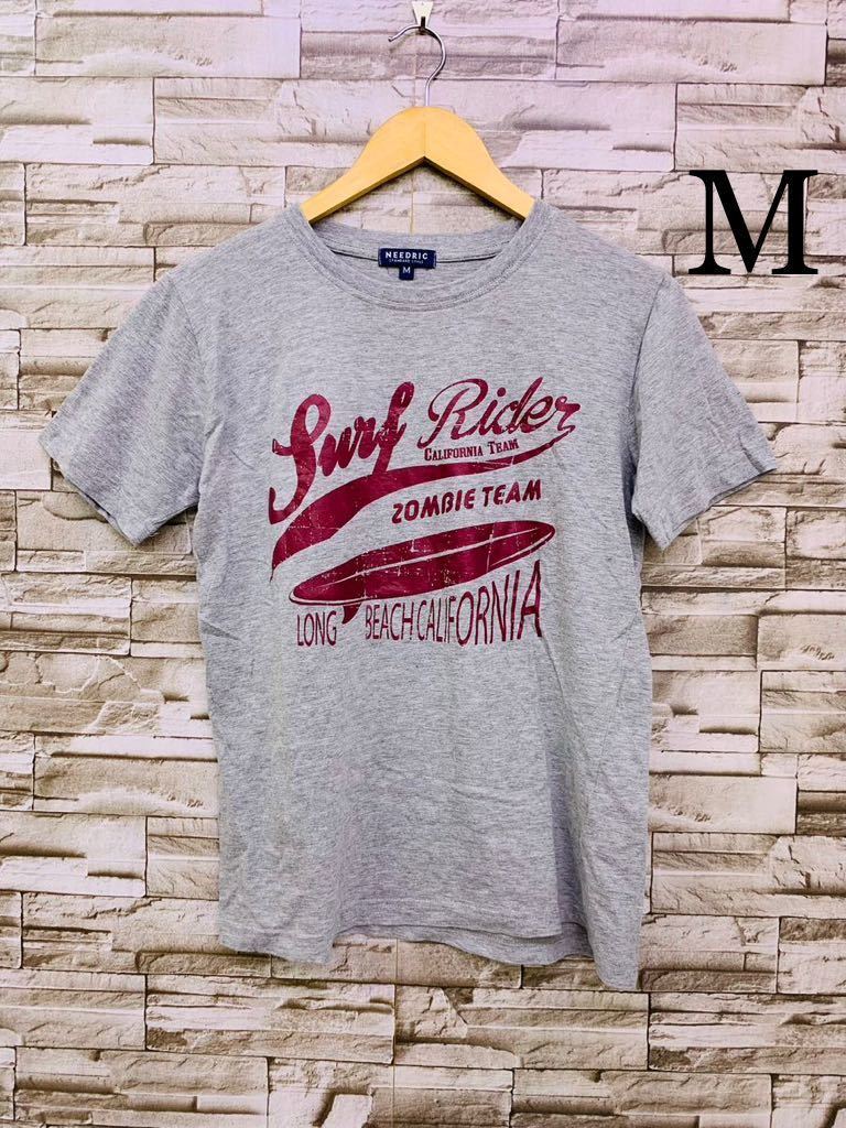 M NEEDRIC ニードリック 半袖Tシャツ 半袖 Tシャツ カットソー グレー トップス レディース プリントTシャツ拍卖