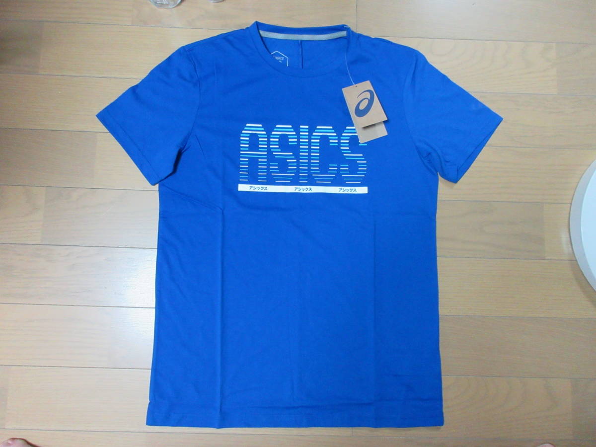ASICS メンズ ショートスリーブ ブルー L 新品 ☆決算セール★.拍卖