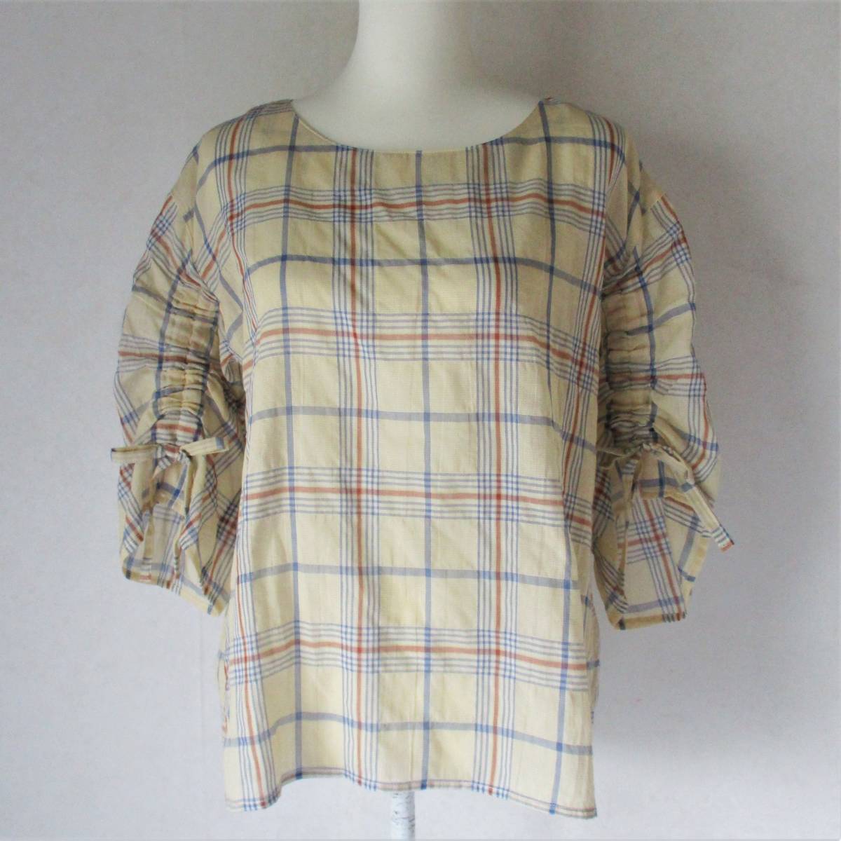 ☆新品☆価格2998円+税☆pinkadobe ☆ドロスト袖チェックトップス size M 拍卖