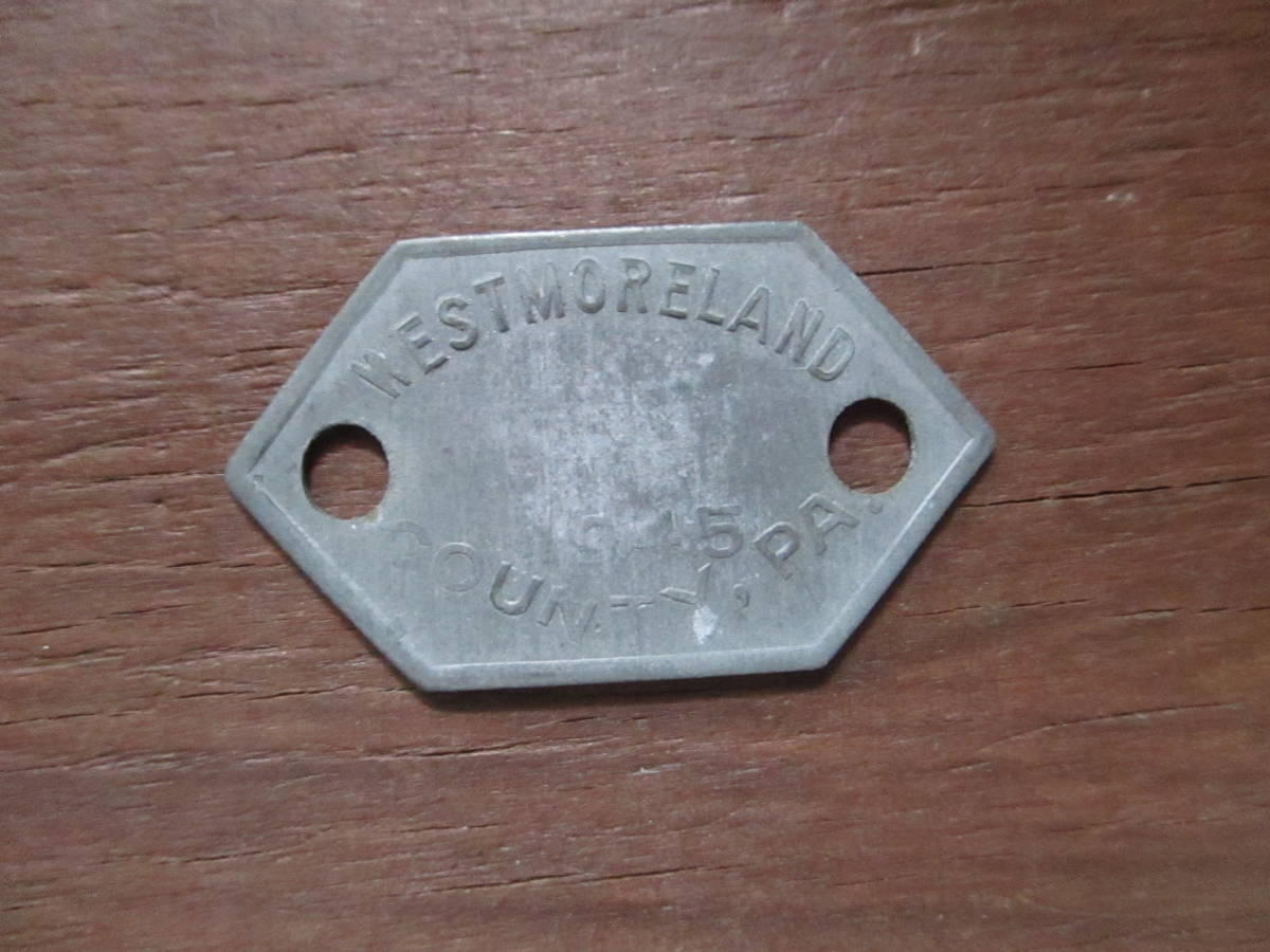 US 40s ビンテージ ドッグ ライセンス タグ 145拍卖