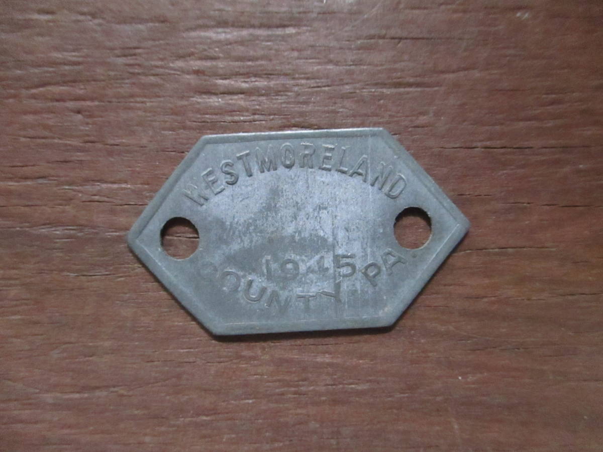 US 40s ビンテージ ドッグ ライセンス タグ 158拍卖