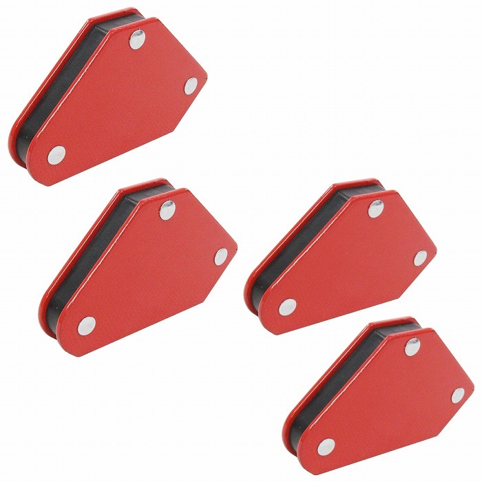 【吸着力 4kg】溶接用マグネット ホルダー 4個セット 45/90/135度 三角 仮止め 仮組み 溶接器具 磁気 補助 固定 クランプ 安全 便利拍卖