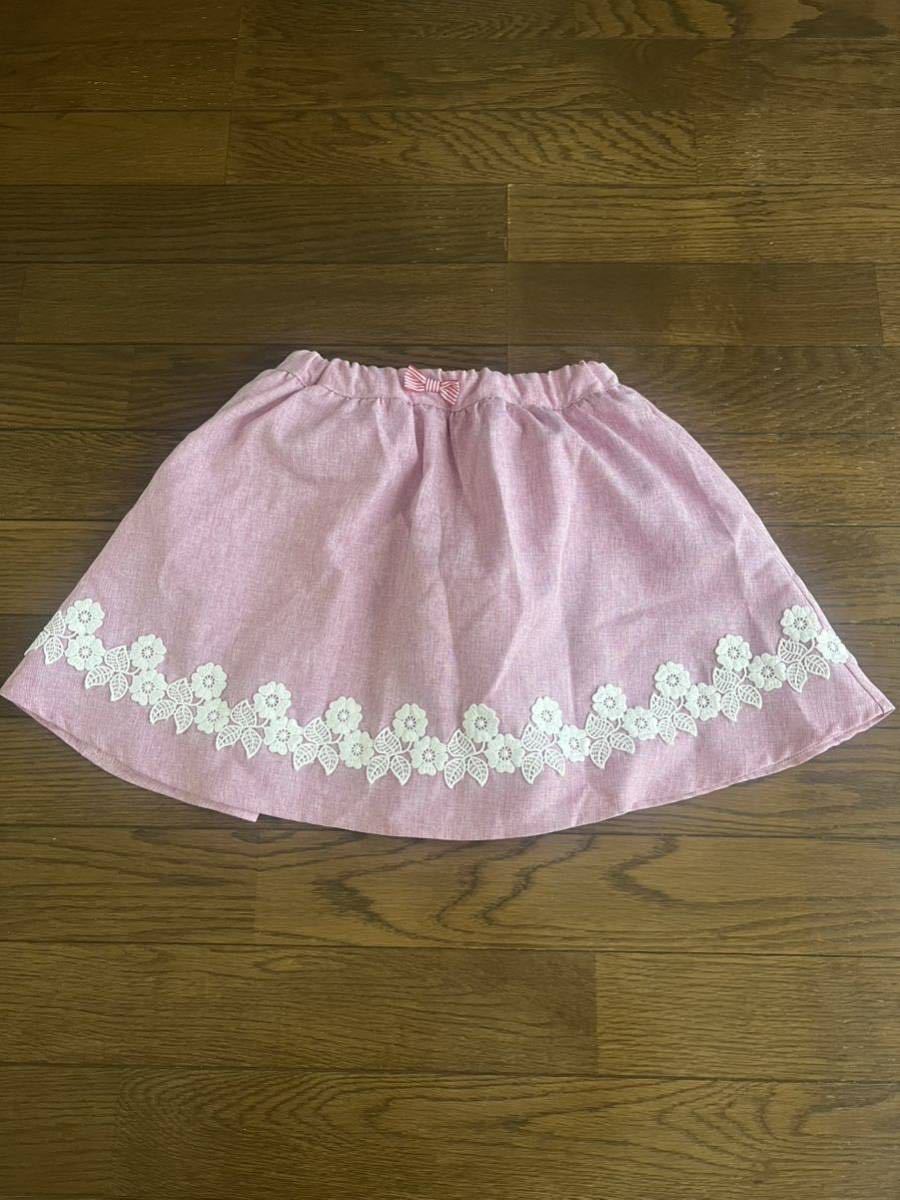 エニィファムキッズスカパン120サイズピンク双子②スカートショートパンツ拍卖