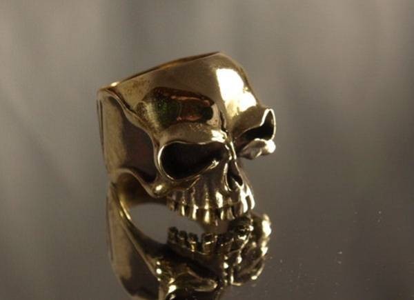 真鍮無垢★オリジナル・スカル・リング顎無し★SKULL★SCULL★ドクロ★19号★残1拍卖
