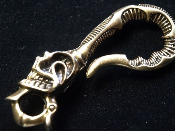 スカル・フック★ウォレットチェーン★キーフック★アンティーク加工★拍卖