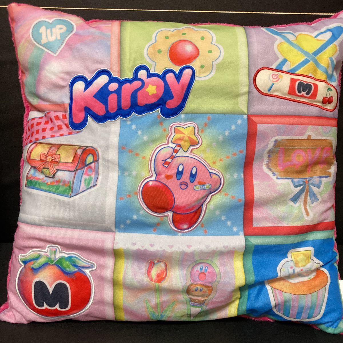 星のカービィ Kirby×monet アップリケクッション タイル グッズ カービィ クッション BIG でっかい 大きい 大きめ ぬいぐるみ拍卖