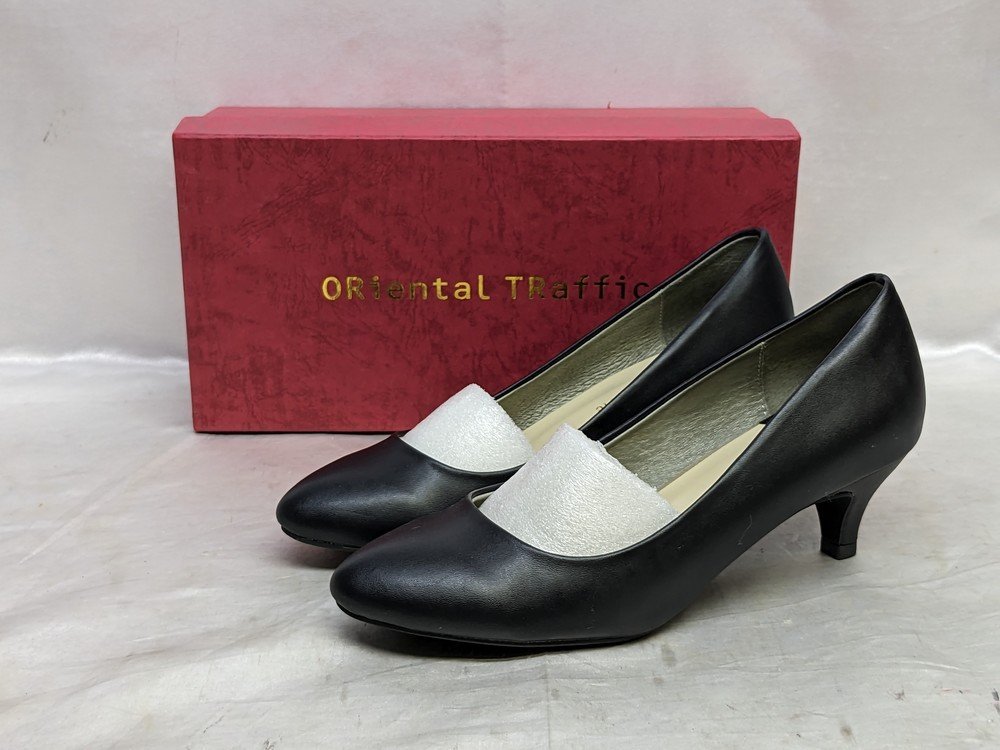 ORIENTAL TRAFFIC オリエンタルトラフィック ミドルプレーンパンプス 6101 サイズ:38(24cm程度) カラー:ブラック拍卖