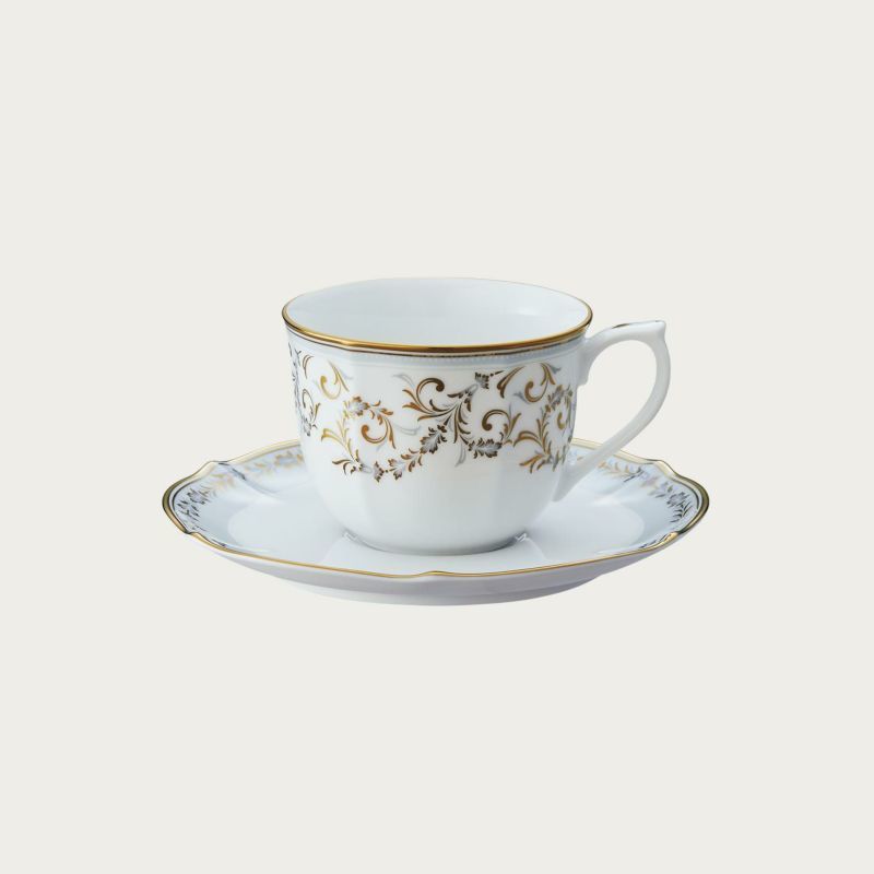 ノリタケ! ☆ソフィランス・コーヒー碗皿☆ 新品 珈琲 紅茶 ミルク ラテ エスプレッソ 茶器 ギフト拍卖