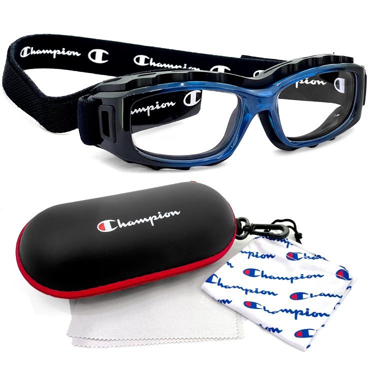 新品 高校生 大人用 スポーツメガネ スポーツゴーグル ch93-m コバルト ブルー 51mm チャンピオン Champion 眼鏡 高校 大人 サイズ拍卖