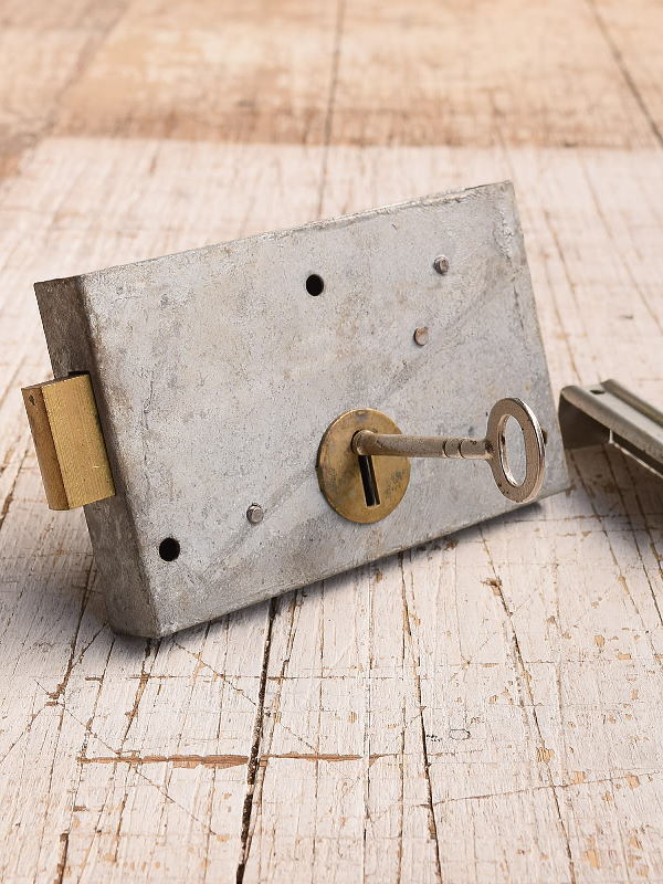 イギリス アンティーク 面付け箱鍵 建具金物 11814拍卖