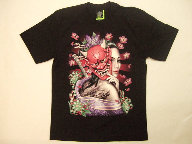 横浜最新 夜光 般若とレディーキラー♪魅惑のTシャツRed Demon 前後別柄 M, L 送料無料 ξtsξ ξ ξ22拍卖