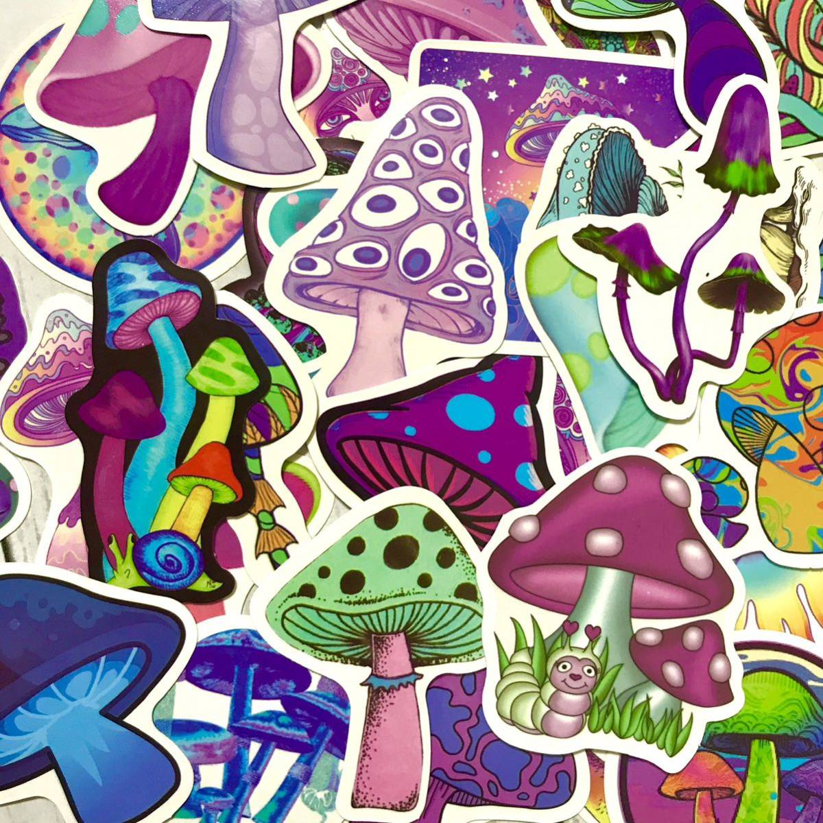 防水49枚枚ステッカー きのこ牧草地拍卖