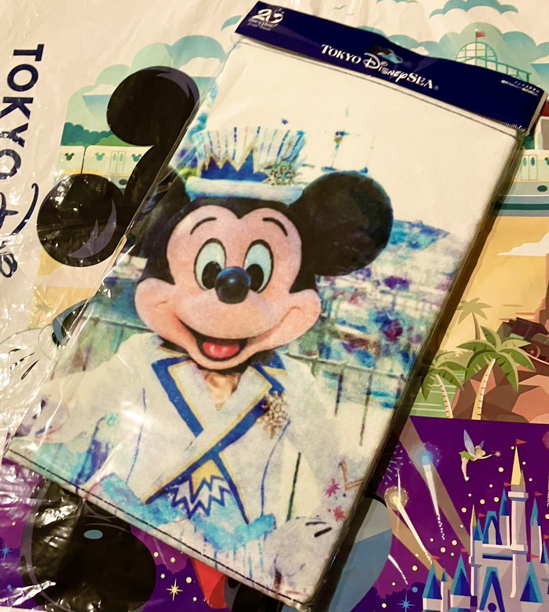 未開封 フェイスタオル タオル ディズニーシー 20周年アニバーサリー 20th フィナーレ 実写 ミッキー ミニー ディズニーリゾート TDR拍卖
