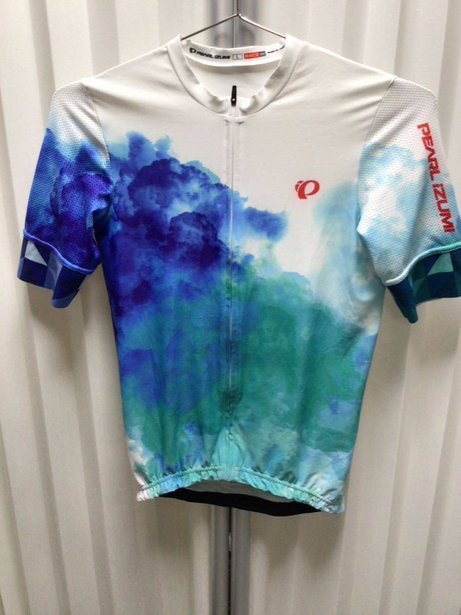 パールイズミ Pearl IZUMI サイクルジャージ 半袖ジャージ レース フィット RACE FIT グラデーション柄 日本製 L イグナイト拍卖