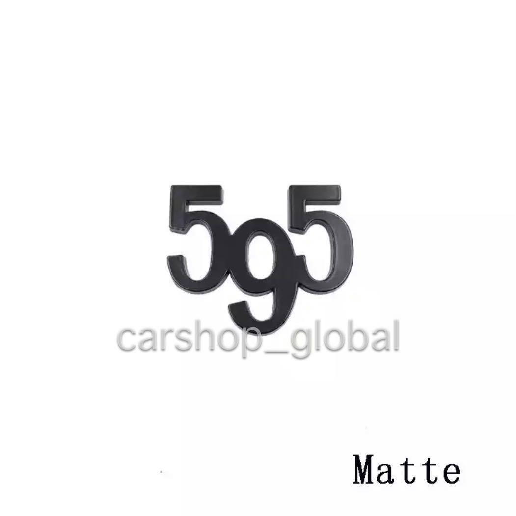 アバルト Abarth 595 リア トランクエンブレム マットブラック ステッカー 3色有 コンペティツィオーネ/ツーリズモ/1.4/フィアット/パンダ拍卖