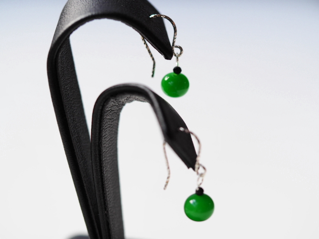 オニキス イタリア(ガラス) SV ピアス 天然石拍卖