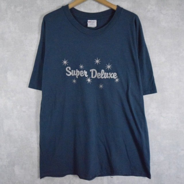 【値下げ対象外】 90's~ Super Deluxe パンクロックバンドTシャツ XL 90s 90年代 ロゴ 半袖 ブルー系 バンT ミュージック 古着拍卖
