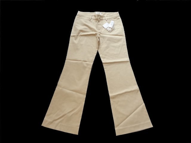 新品 crepaa ベージュ 無地 レディース パンツ 61 S 7号 股下78cm ストレッチ 拍卖
