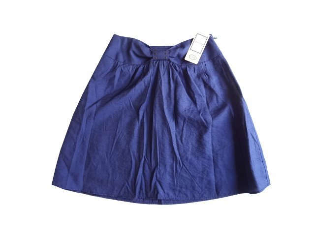 新品 定価5985円 DEAR FLURA ディアフルーラ 青 スカート S 7号 小さいサイズ フレアスカート膝丈 1拍卖