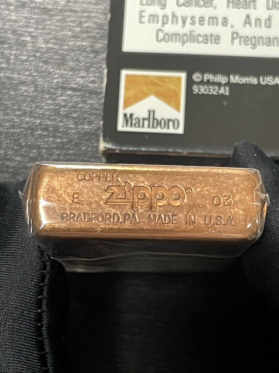zippo Marlboro COPPER BLEND NO.27 純銅 限定品 マルボロ コッパー 2003年製 ② A NEW FLAVOR FOUND 専用ケース 保証書拍卖