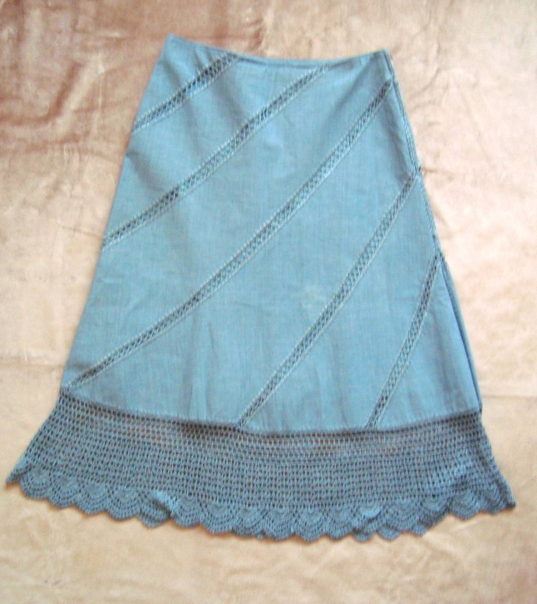 グレイマジック 夏用 ロングスカート レディース スカート 裾はシースルーで涼し気 古着拍卖