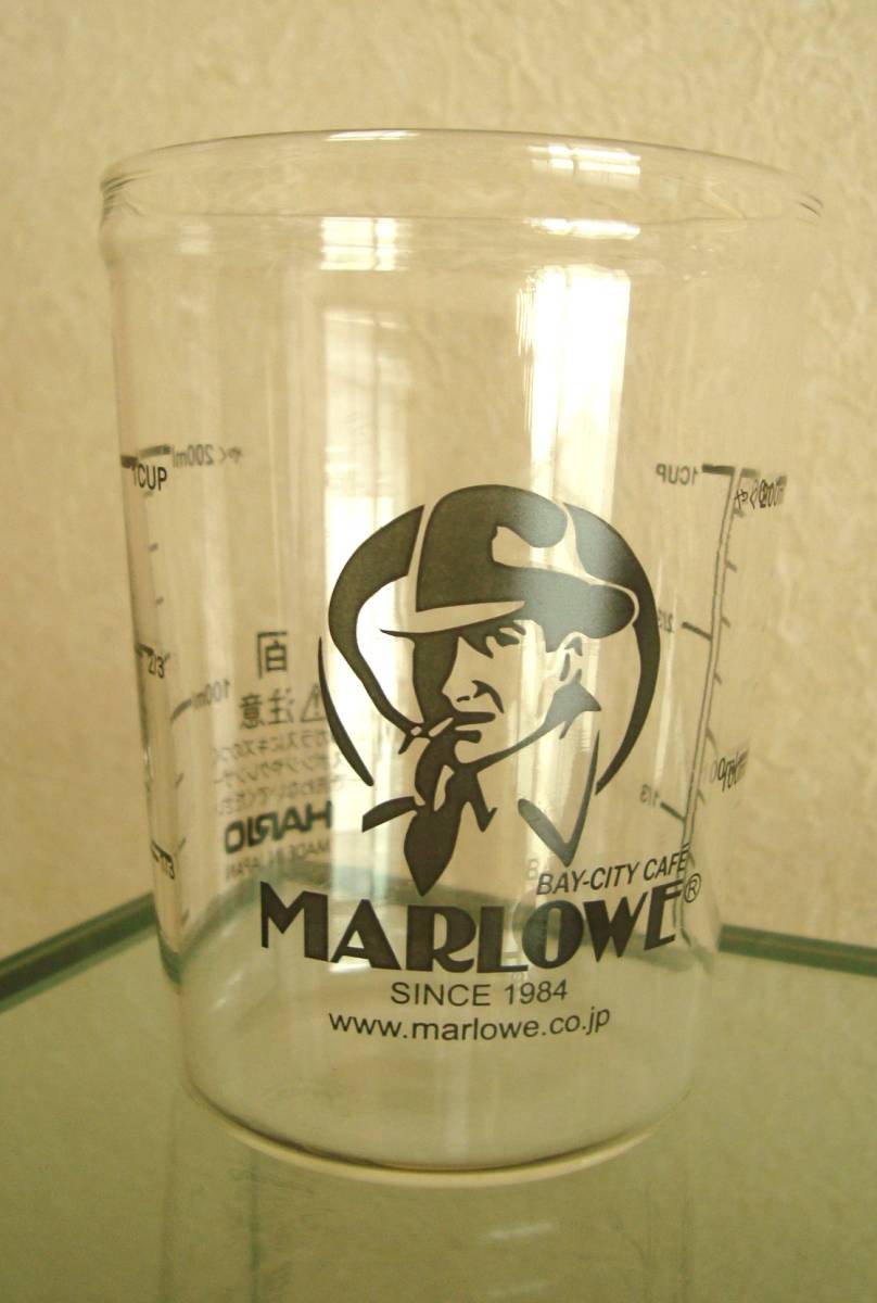 MARLOWE ハリオ ガラス 目盛付き カップ ノベルティ カップ 1個 USED拍卖