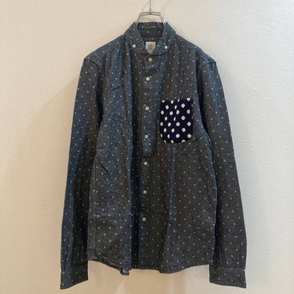 graniph/グラニフ 長袖 水玉デザインシャツ グレー レディース M拍卖