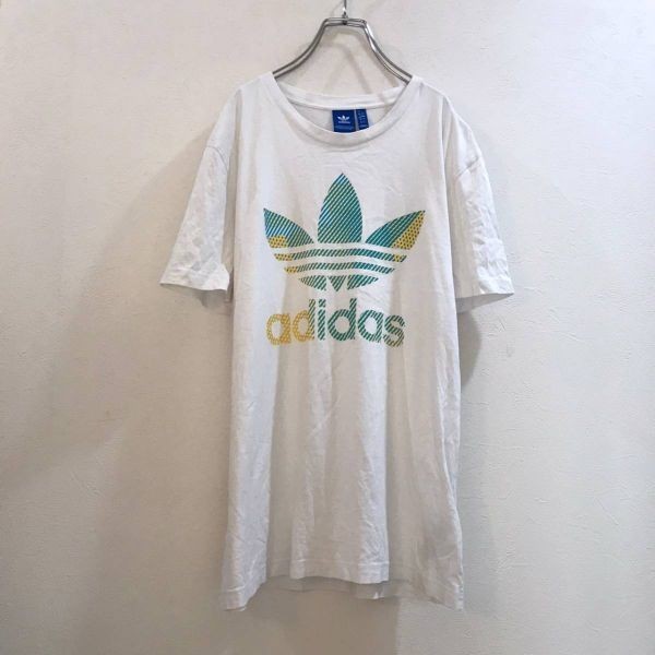 ビッグロゴ★ADIDAS/アディダス 半袖 Tシャツ ホワイト 白 メンズ 2XO トレフォイル拍卖