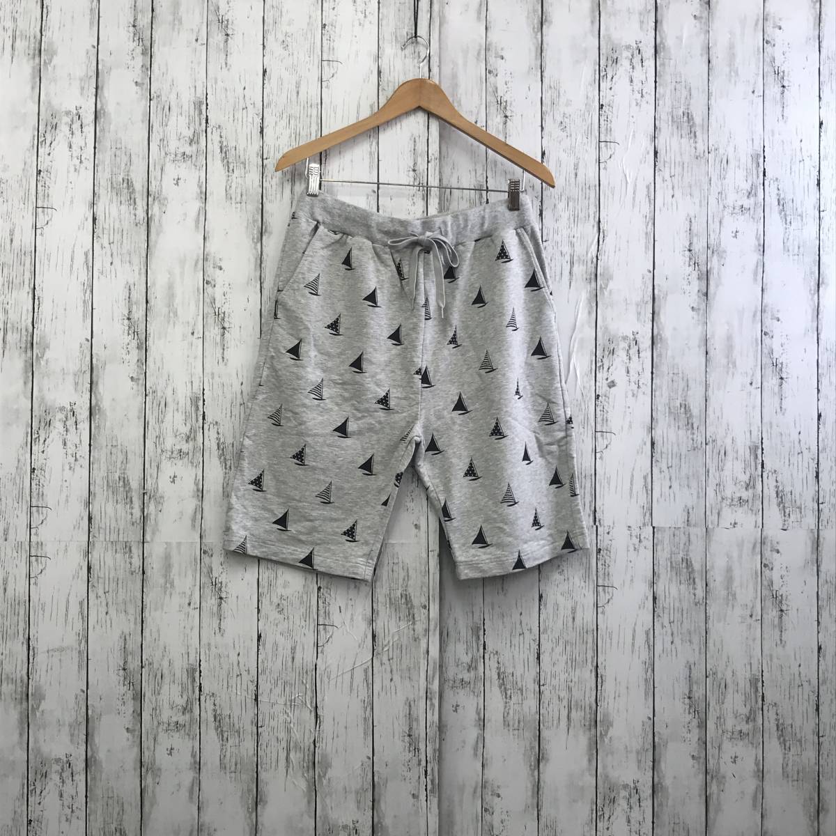 GELATO PIQUE HOMME ジェラート ピケオム ハーフパンツ Lサイズ グレー ヨット柄 メンズ スウェット生地 S5.1-237 USED拍卖