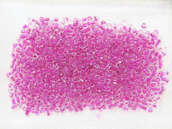 ガラスビーズ マル(S) 1.5x2.5mm インサイド レッドパープル 赤紫 約300個拍卖