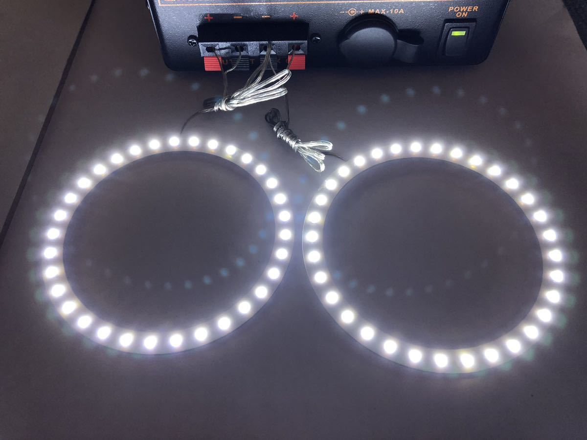 イカリング 33連 LED SMD タイプ 直径100mm ホワイト 白 2個セット 高輝度 明るい 爆光 DC12V 点灯確認済み 送料無料!!拍卖