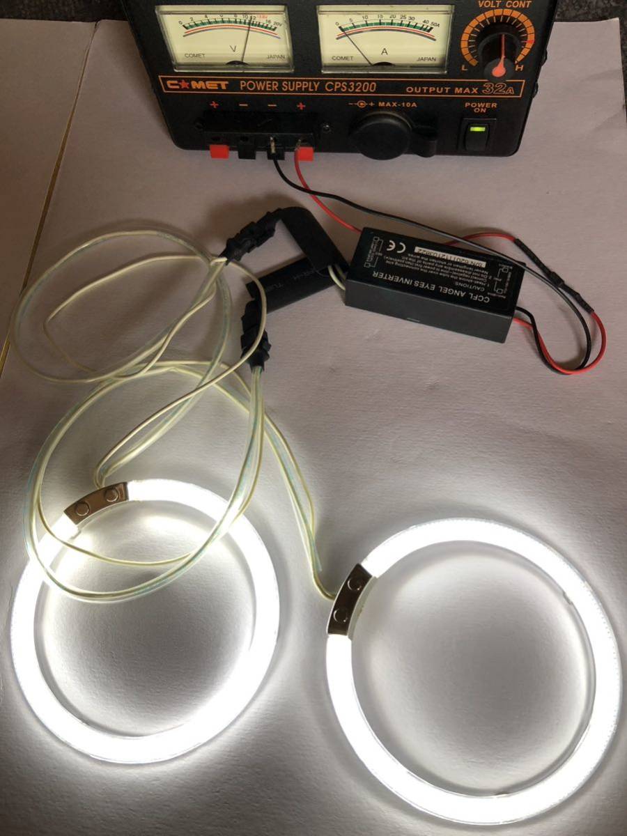 CCFL イカリング 直径100mm ホワイト 白 2個セット DC12V 点灯確認済み 送料無料!!拍卖