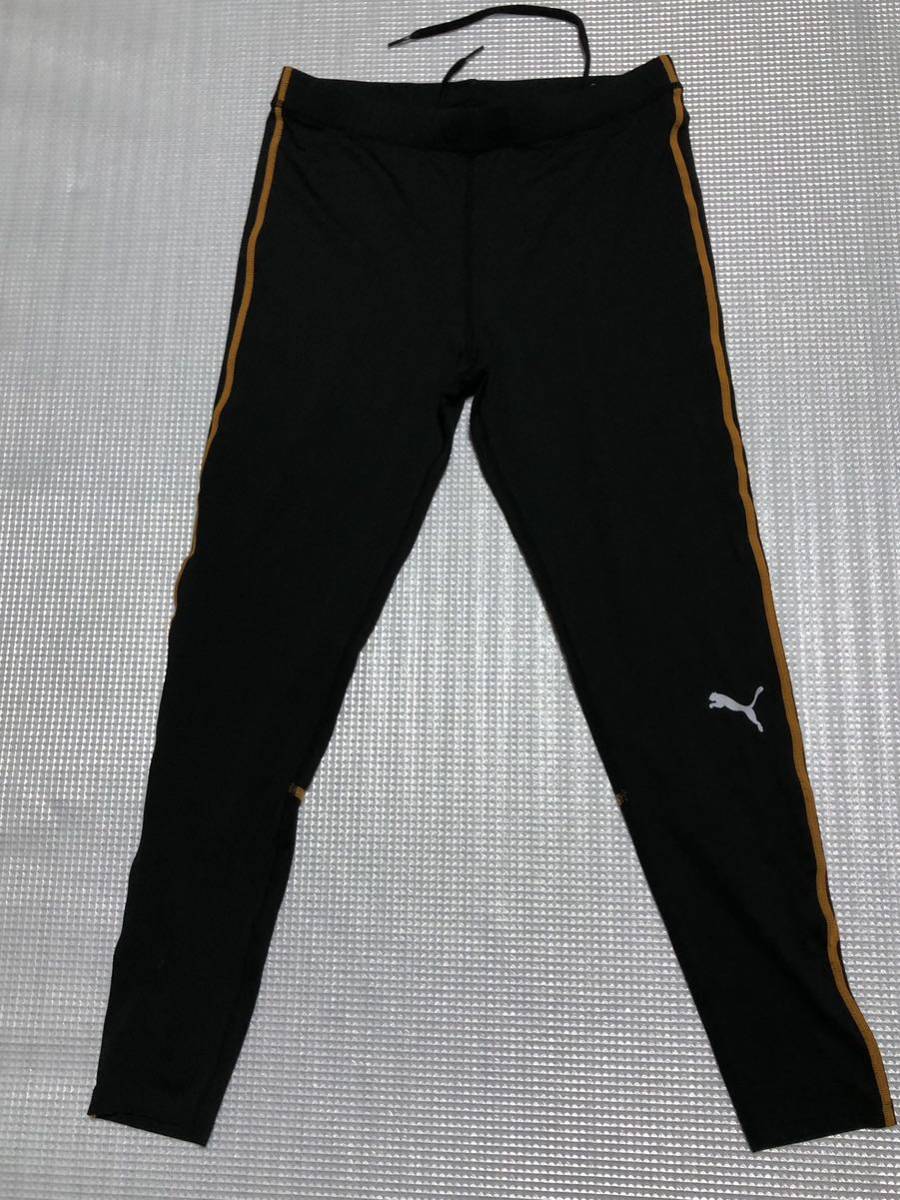 プーマ PUMA コンプレッション タイツ メンズ Sサイズ オレンジ ライン 美品 保管品 送料無料!!拍卖