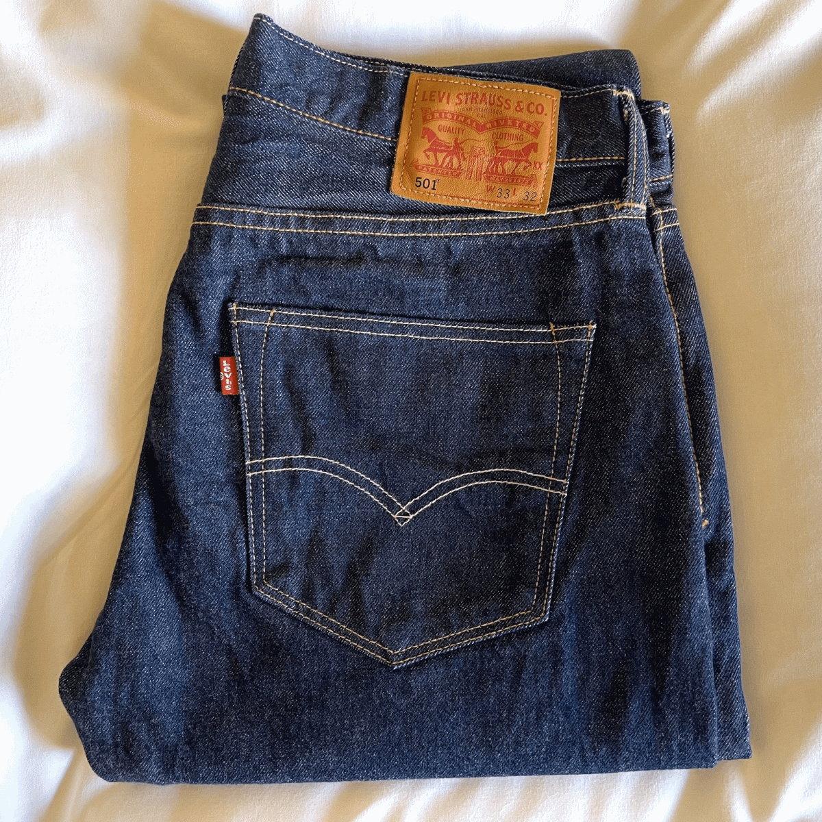 ホワイトオーク 米国製 Levi’s 00501-2546 W33 L32 赤耳 リジッド 美品 中古 WHITE OAK アメリカUSA製 デニムパンツ 005012546 501-2546拍卖