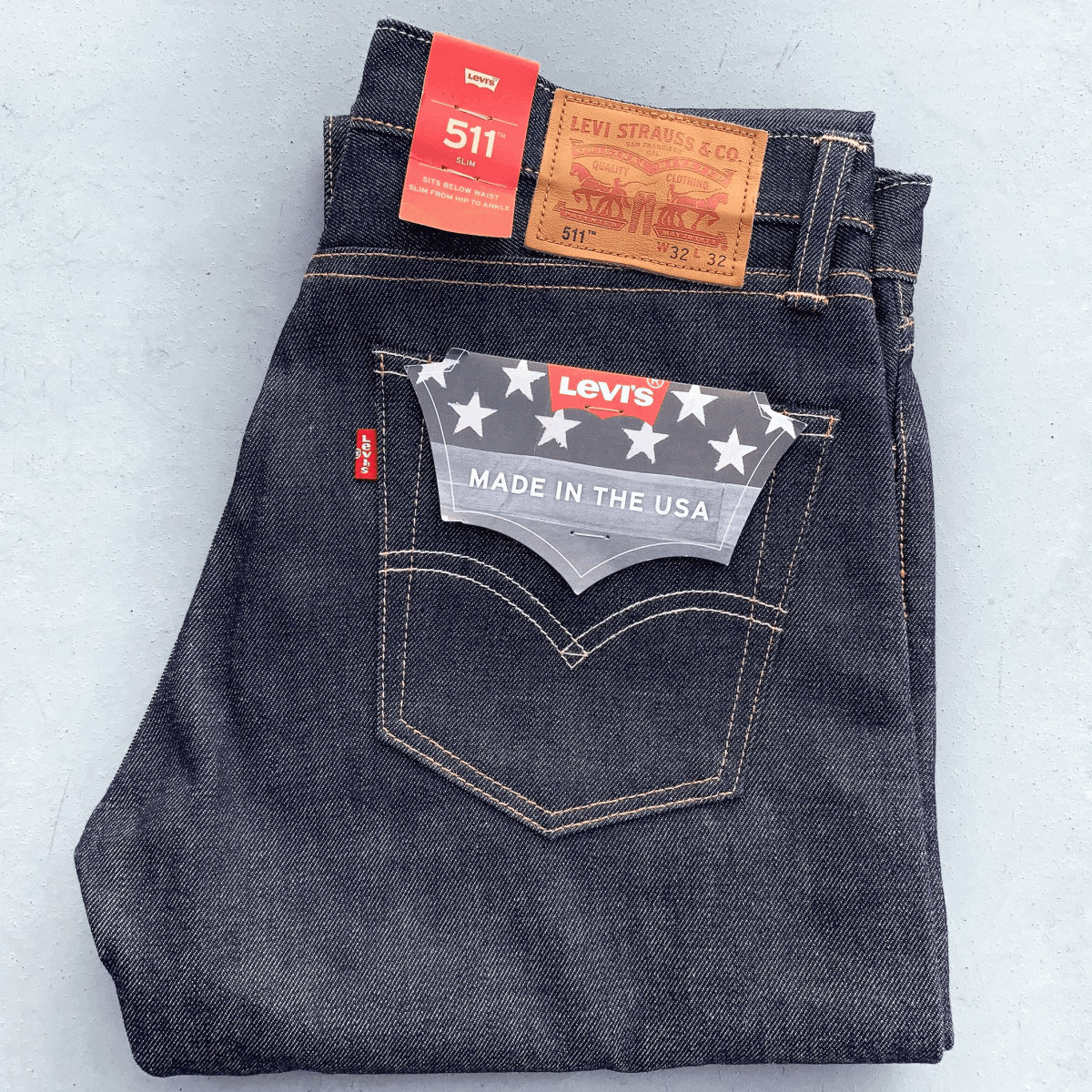 ホワイトオーク 米国製 Levi’s 04511-2596 W32 L32 赤耳 リジッド WHITE OAK デニムパンツ ジーンズ USA製 アメリカ製 045112596 511-2596拍卖