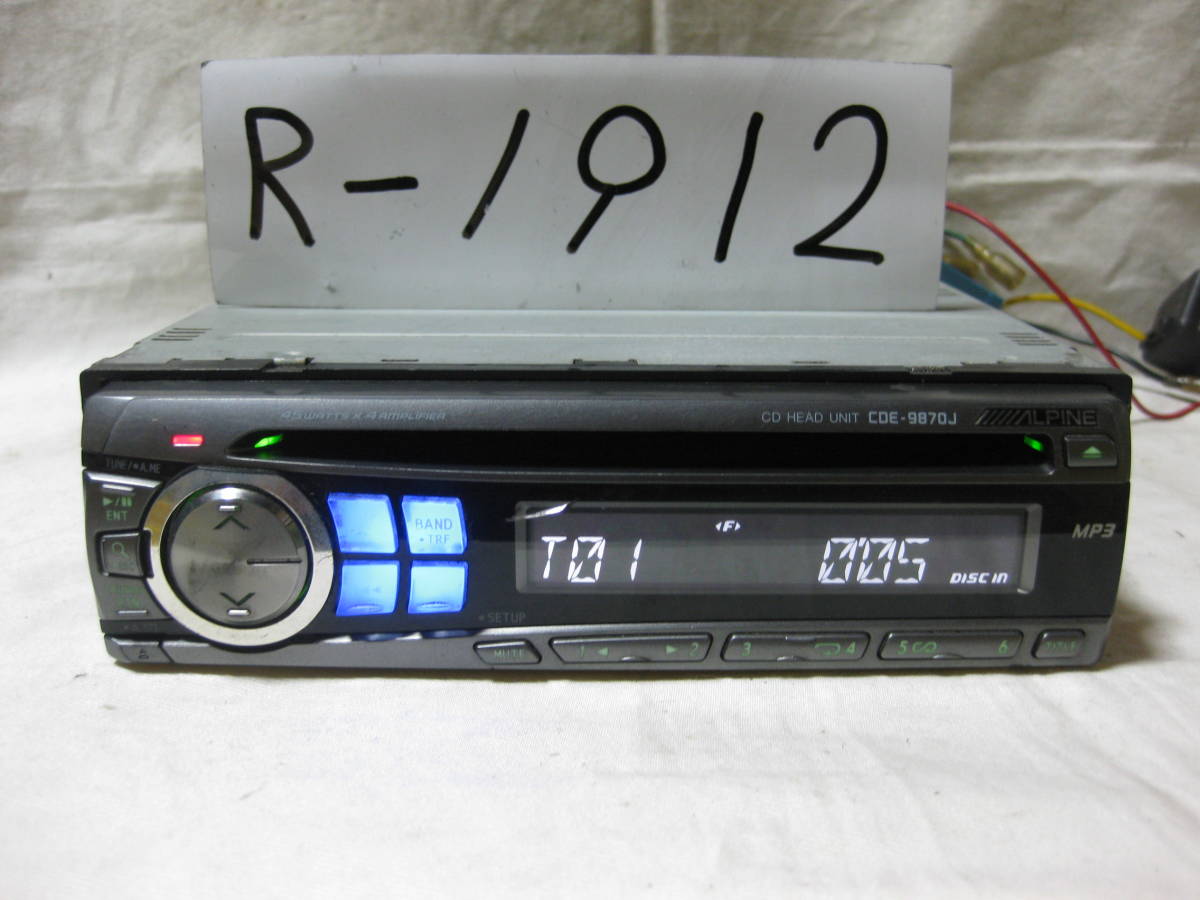 R-1912 ALPINE アルパイン CDE-9870J MP3 ipod 1Dサイズ CDデッキ 補償付拍卖