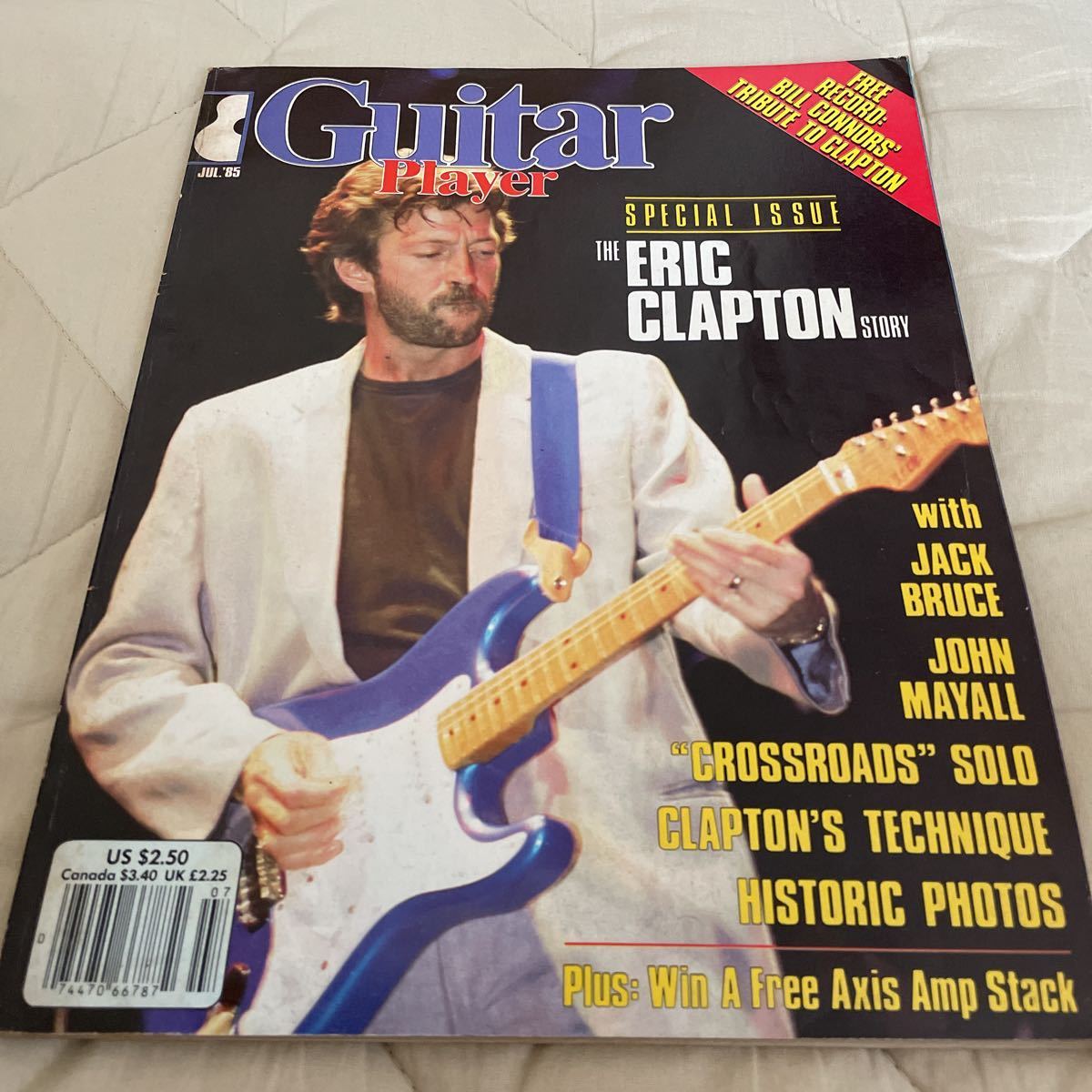 Guitar Player JUL.'85 ERIC CLAPTON 洋書 ギタープレイヤー誌 エリック・クラプトン 約150ページ 美品 発売当時、オースチンにて購入拍卖