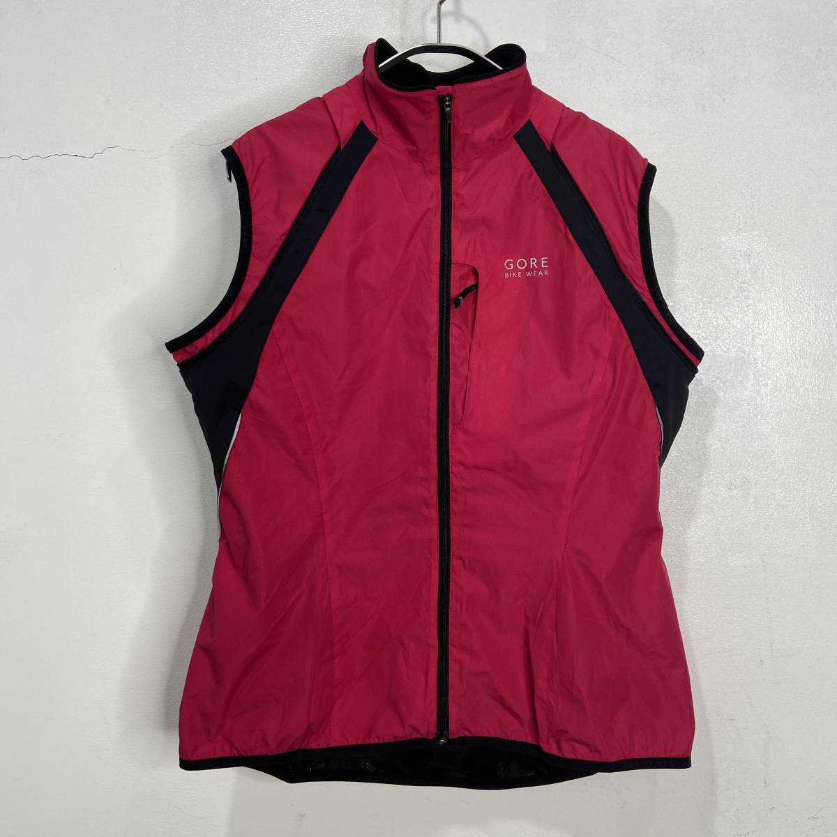 送料無料☆GORE BIKE WEAR☆ゴアバイクウェア☆サイクルベスト☆ナイロンベスト☆ピンク☆レディースXL☆G23拍卖