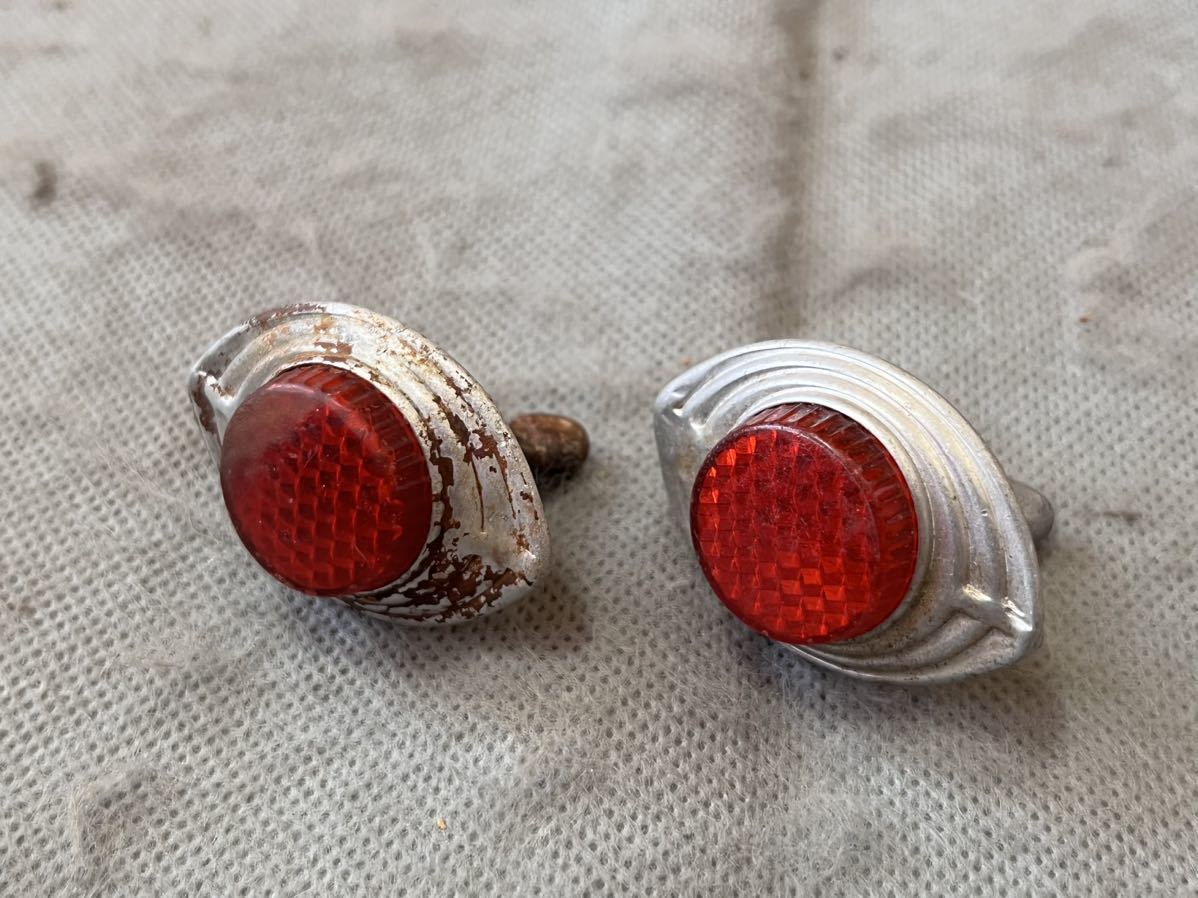 ① レア 当時物 ビンテージ キャッツアイ プラ リフレクター ハーレー ナックル パン ショベル エボ トライアンフ 純正 シュウィン SCHWINN拍卖