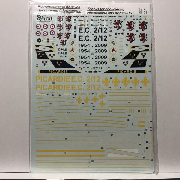 シハートデカール Syhart Decal 1/72 48/72-058 ミラージュ 2000C デカール EC2/12 PM06拍卖