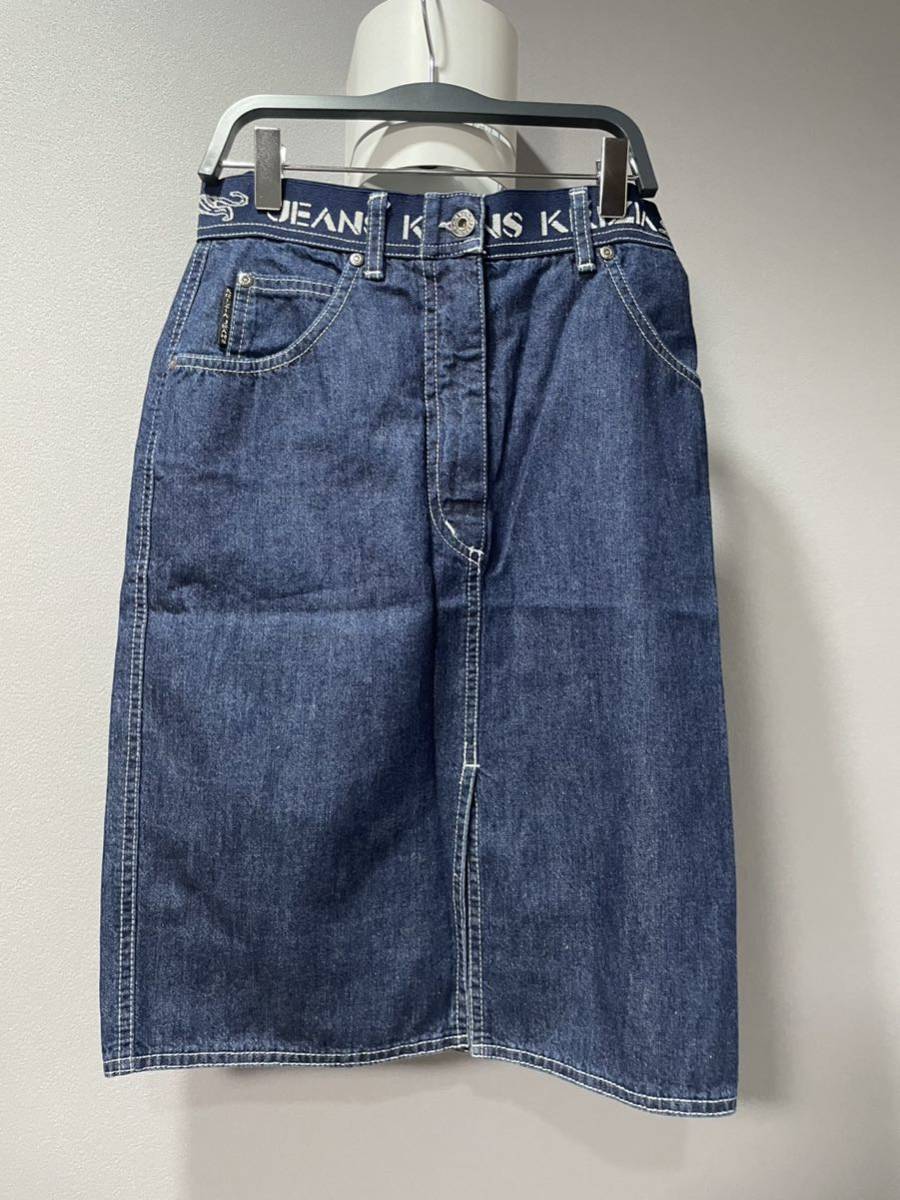 美品KRIZIA JEANSデニムスカート42サイズクリッツアジーンズデニム拍卖