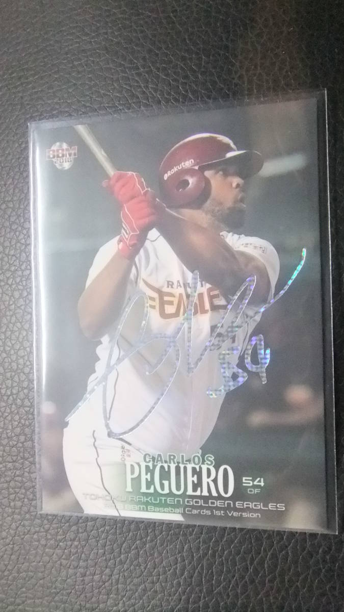即決 2018BBM1st ホロ箔サイン 東北楽天54ペゲーロ40/50拍卖