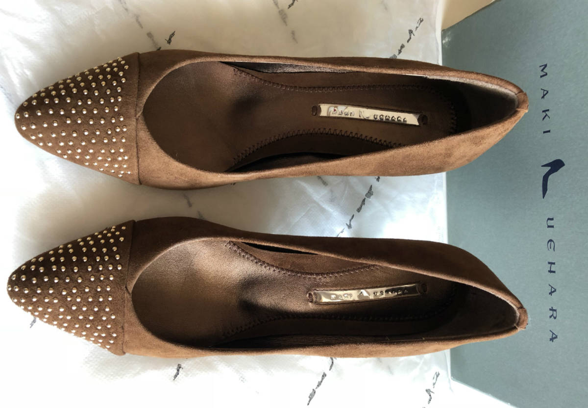 【Maki Ueharaマキウエハラ】スエット革ハンプス24未使用新品同様72%OFF即決拍卖