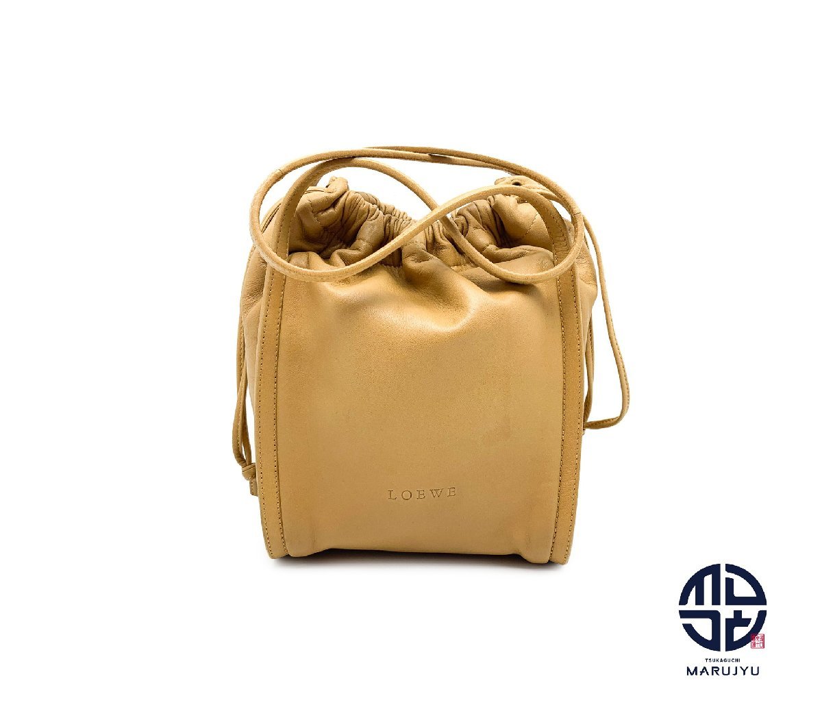 LOEWE ロエベ ベージュ系 ラムスキン ハンドバック ミニバック拍卖