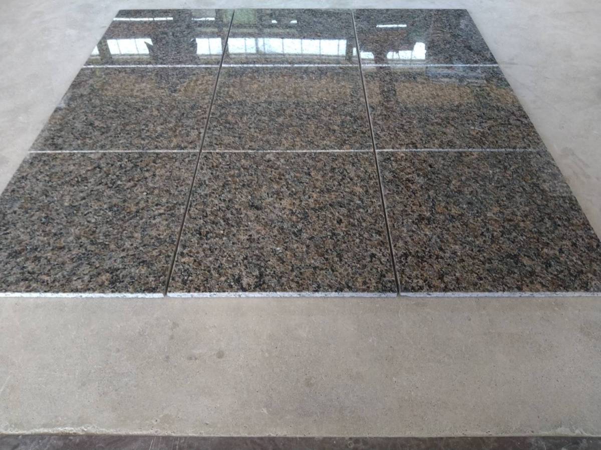 高級 天然御影石【ディアブラウン】● 400角 本磨き ● 4枚 ● 送料込 ●最安 特価●拍卖