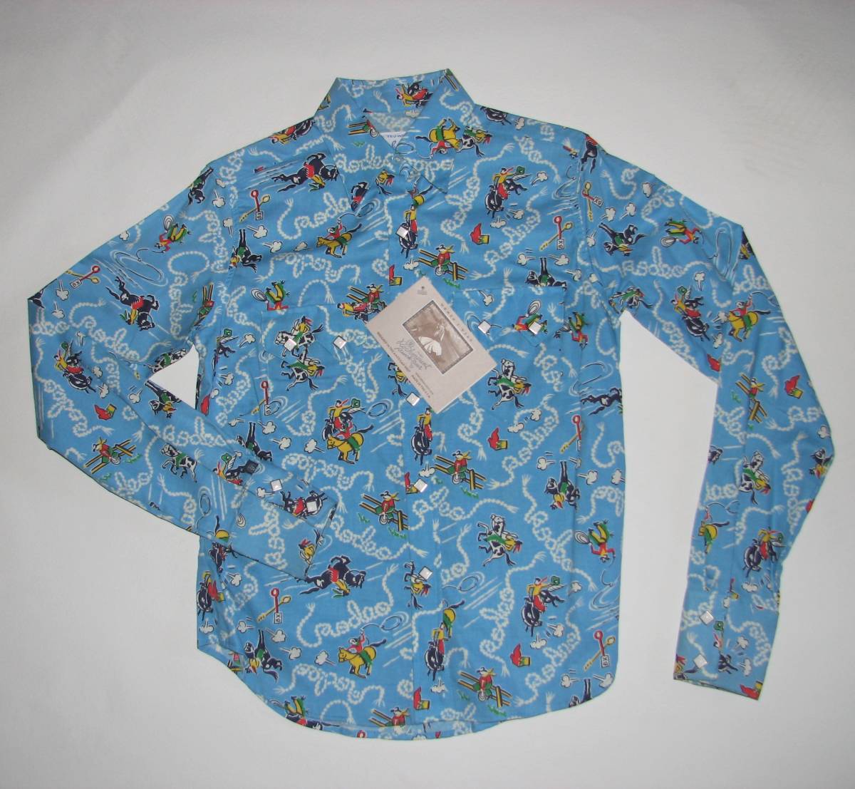 「未使用品」 ロックマウント レデイースウエスタンシャツ サイズ S ブルー拍卖